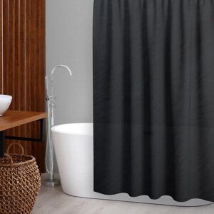 Штора для ванной комнаты 'Бриллиант', цвет черный, 180x180 см
