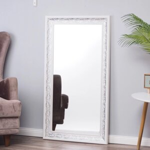 Зеркало 'Престиж', настенное белое, 63x110 см