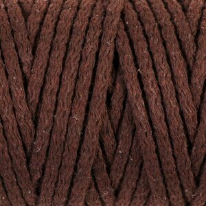 Шнур для вязания 'Пухлый' 100 хлопок ширина 5мм 100м (коричневый)