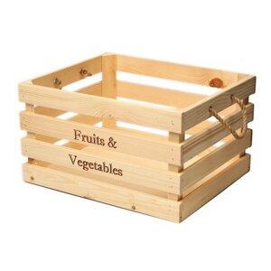 Ящик для овощей и фруктов, 40 x 33 x 23 см, деревянный