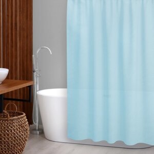 Штора для ванной комнаты 'Бриллиант', 180x180 см, цвет светло-голубой