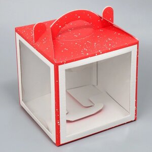 Коробка кондитерская с окном, сундук, 'Чудо' 20 х 20 х 20 см (комплект из 5 шт.)