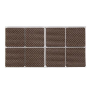 Накладка мебельная квадратная ТУНДРА, размер 38 х 38 мм, 8 шт., полимерная, коричневая