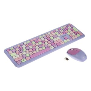 Комплект клавиатура и мышь Smartbuy SBC-666395AG-V, беспровод, мембран,1000 dpi, USB, фиолетовый