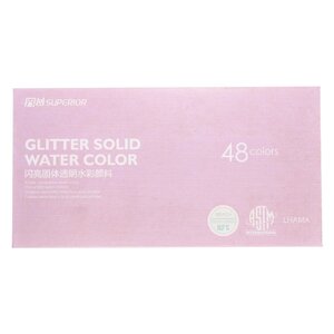 Краски акварельные перламутровые 48 цветов металлической коробке CG2019-48