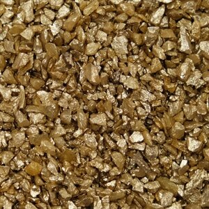 Грунт 'Золотистый металлик' декоративный песок кварцевый, 250 г фр. 1-3 мм