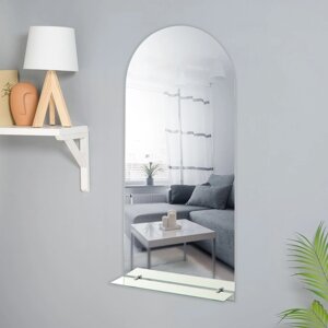Зеркало 'Арка', с полкой, 110x50 см