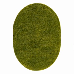 Ковёр Фризе 'Шегги', цвет салатовый, овал 160х230 см