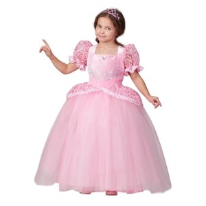 Карнавальный костюм 'Принцеса Золушка' розовая, платье, диадема, р. 110-56