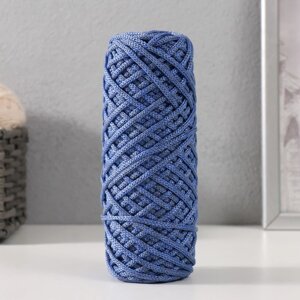 Шнур для вязания 35 хлопок,65 полипропилен 3 мм 85м/16010 гр (Сине-серый/василёк)
