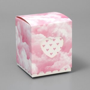 Коробка бонбоньерка, упаковка подарочная, 'Розовые облака', 6 х 7 х 6 см (комплект из 5 шт.)