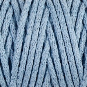 Шнур для вязания 'Пухлый' 100 хлопок ширина 5мм 100м (голубой)