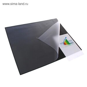 Накладка на стол Durable, 650 x 520 мм, нескользящая основа, верхний прозрачный лист, чёрная