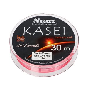 Леска Namazu Kasei, диаметр 0.08 мм, тест 0.44 кг, 30 м, красная