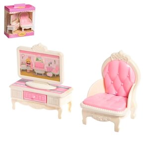 Набор мебели для кукол 'Уют-6 телевизор и кресло'