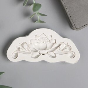 Молд силикон 'Узор - цветок лотоса' 4,5х9,7 см