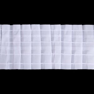Шторная лента классическая, матовая, 10 см, 50 1 м, цвет белый
