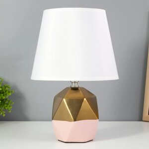 Настольная лампа 'Румби' E14 40Вт золото розовый 20х20х29 см RISALUX
