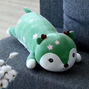 Мягкая игрушка-подушка 'Оленёнок', 60 см, цвет зелёный