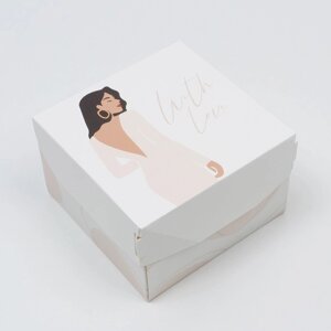 Коробка подарочная складная, упаковка, 'С любовью', 12 х 8 х 12 см