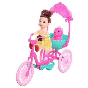 Кукла-малышка 'Алина' с велосипедом и питомцем