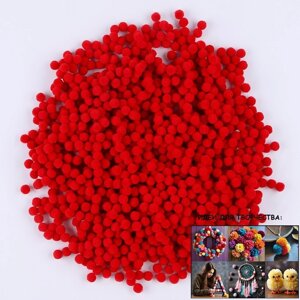 Набор деталей для декора 'Бомбошки', набор 5000 шт., размер 1 шт. 1 см, цвет красный