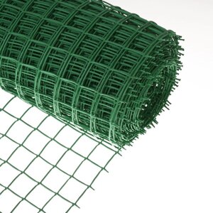 Сетка садовая, 1 x 20 м, ячейка квадрат 50 x 50 мм, пластиковая, зелёная, Greengo