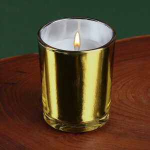 Свеча в метализированном стакане 'Магия аромата', золотая, 6 х 7,5 см.