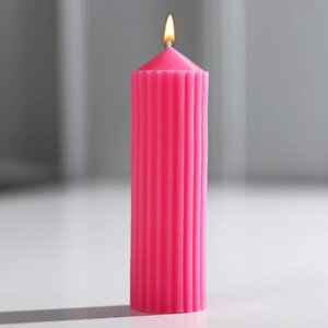 Свеча интерьерная столбик 'Эстетика', розовая
