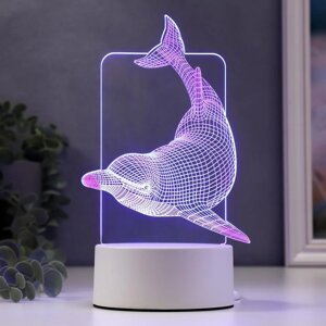 Светильник 'Большой дельфин' LED RGB от сети RISALUX