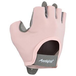 Перчатки для фитнеса ONLYTOP, р. S, цвет розовый