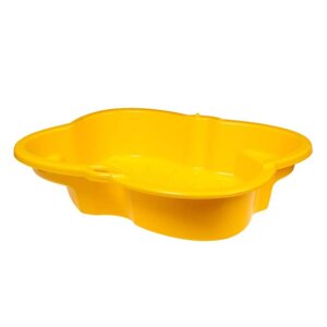 Песочница детская пластиковая, 94 x 70 x 19 см, жёлтая, 'Синбад'