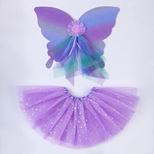 Карнавальный набор 'Бабочка', 5-7 лет, сиреневый юбка, крылья