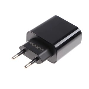 Сетевое зарядное устройство Maxvi CHL-602PD, USB/USB-C, 6 А, 30 Вт, быстрая зарядка, черное