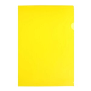 Папка-уголок, А4, 180 мкм, Calligrata, непрозрачная, жёлтая (комплект из 20 шт.)