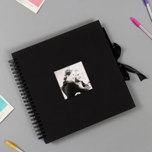 Фотоальбом 30 черных листов 'Воспоминания' черный 31х32,5х3 см