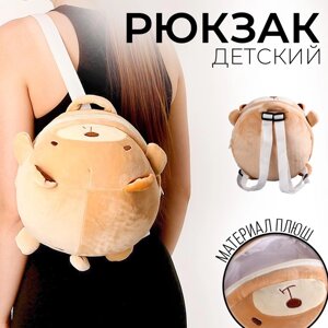 Рюкзак детский плюшевый 'Медведь', 22 х 7 х 22 см