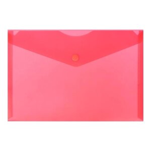 Папка-конверт на кнопке А5, 150 мкм, Calligrata, красная (комплект из 10 шт.)