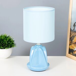 Настольная лампа 'Лаура' Е14 40Вт голубой 13х13х26,5 см RISALUX