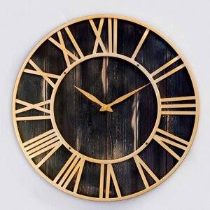 Часы настенные, серия Лофт, 'Кесвик', плавный ход, d-60 см