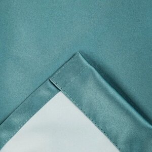 Штора портьерная Этель 145x265 см, двусторонний блэкаут, цвет Серо-голубой, пл. 240 г/м