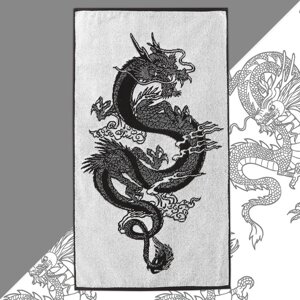 Полотенце махровое Этель 'Китайский дракон', 70х130 см, 100 хлопок, 420гр/м2