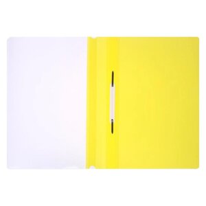 Папка-скоросшиватель Calligrata, А4, 180 мкм, жёлтая, прозрачный верх (комплект из 20 шт.)