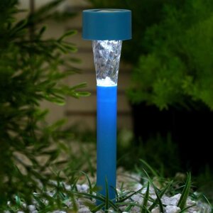 Садовый светильник на солнечной батарее 'Голубая трапеция', 4.5 x 30 x 4.5 см, 1 LED, свечение белое