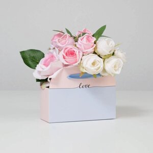 Коробка для цветов складная 'love', 17 x 13 x 7 см (комплект из 5 шт.)