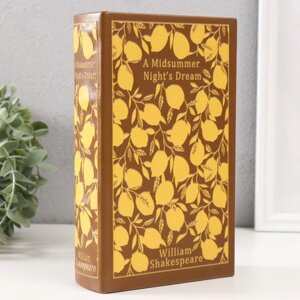 Сейф-книга дерево кожзам 'Сон в летнюю ночь Уильям Шекспир' лимоны тиснение 21х13х5 см