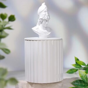Свеча в бетоне ароматическая 'Бог Арес', свежесть и белый чай, 13х7 см, соевый воск, 160 г