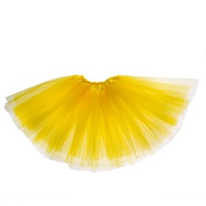 Карнавальная юбка 3-х слойная 4-6 лет, цвет желтый