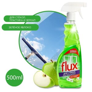 Средство для мытья стекол и зеркал 'Яблоко', 500 мл, аромат яблоко, FLUX