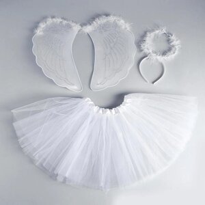 Карнавальный набор 'Ангел', 3 предмета крылья, юбка, ободок